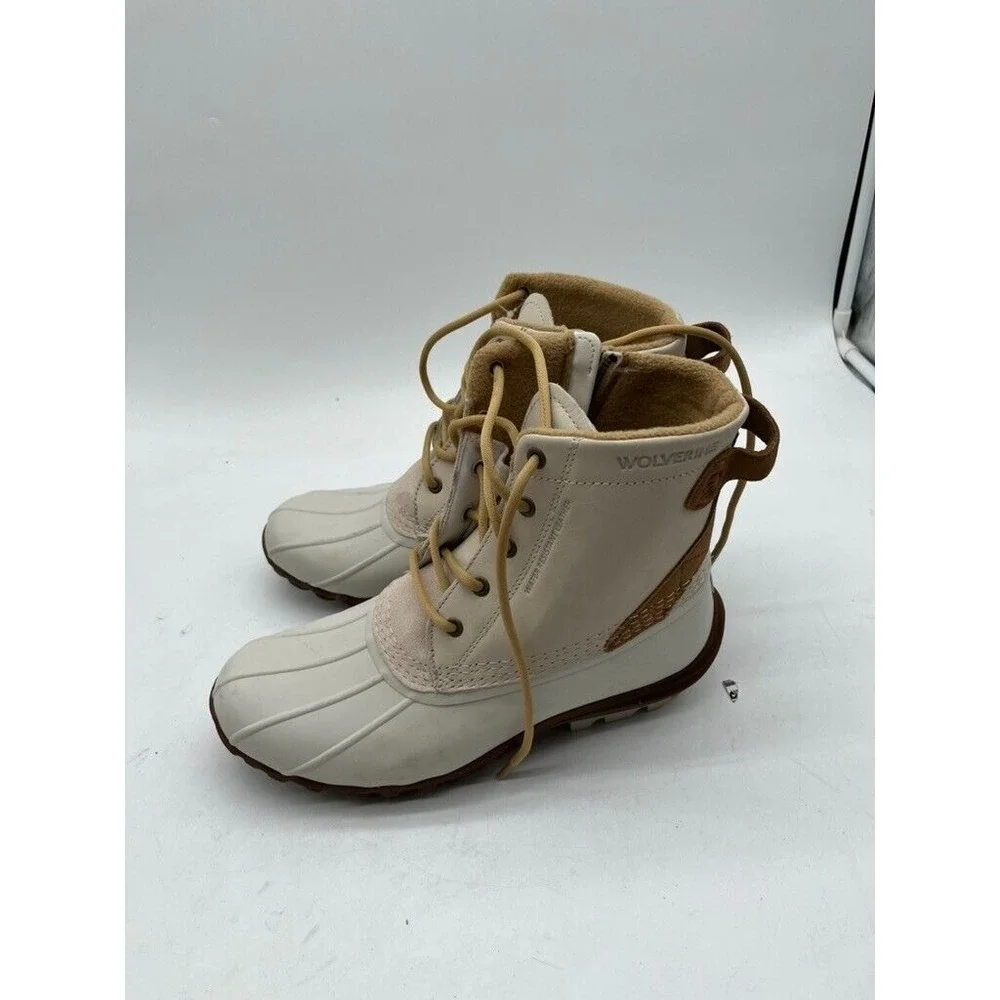 Wolverine Torrent Duck Boots White Waterproof Leather W880227 Women's Sz‎ 11M